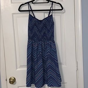 Patterned blue sundress